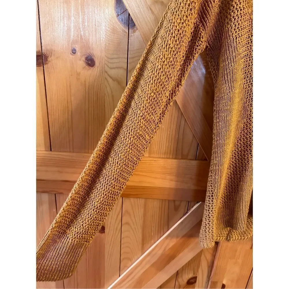 Maurices Long Sleeve Knit Sweater Gold Size Small nwt (4180)